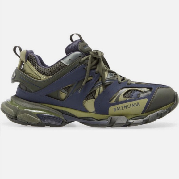 BALENCIAGA Track Sneaker Color: Khaki & Dark Grey Size: 12 - Picture 3 of 10